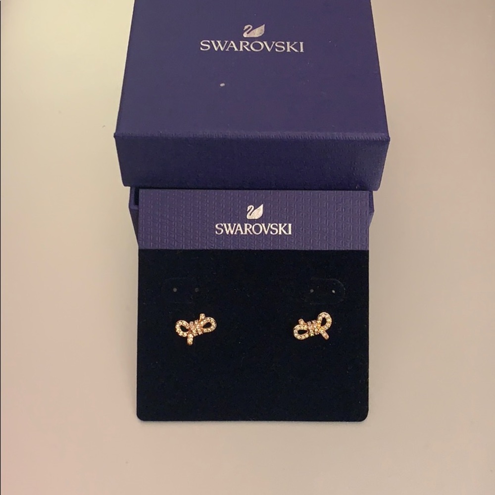 Swarovski LIFELONG BOW PIERCED EARRINGS